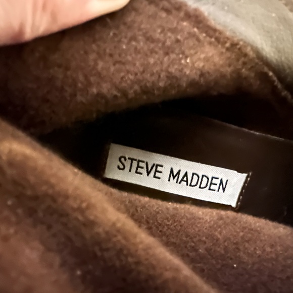 Steve Madden Hudsun Cognac Leather Knee High Heeled Boots Size 7.5 Like New! - Picture 4 of 8